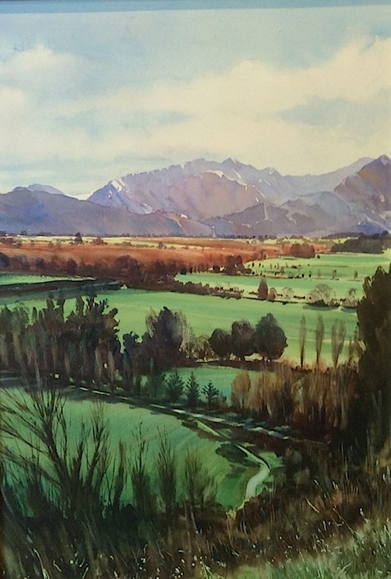 Richard Bolton | Pleasant Valley Looking towards Four Peaks Geraldine | McAtamney Gallery and Design Store | Geraldine NZ